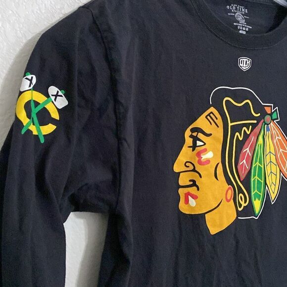 OLD TIME HOCKEY Men’s Black Medium Thick 100% Cotton T Shirt Size M - Picture 3 of 4